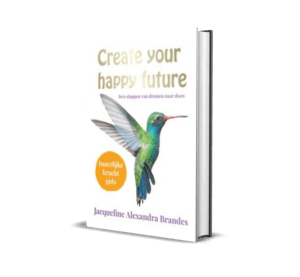 mock up boek create your happy future